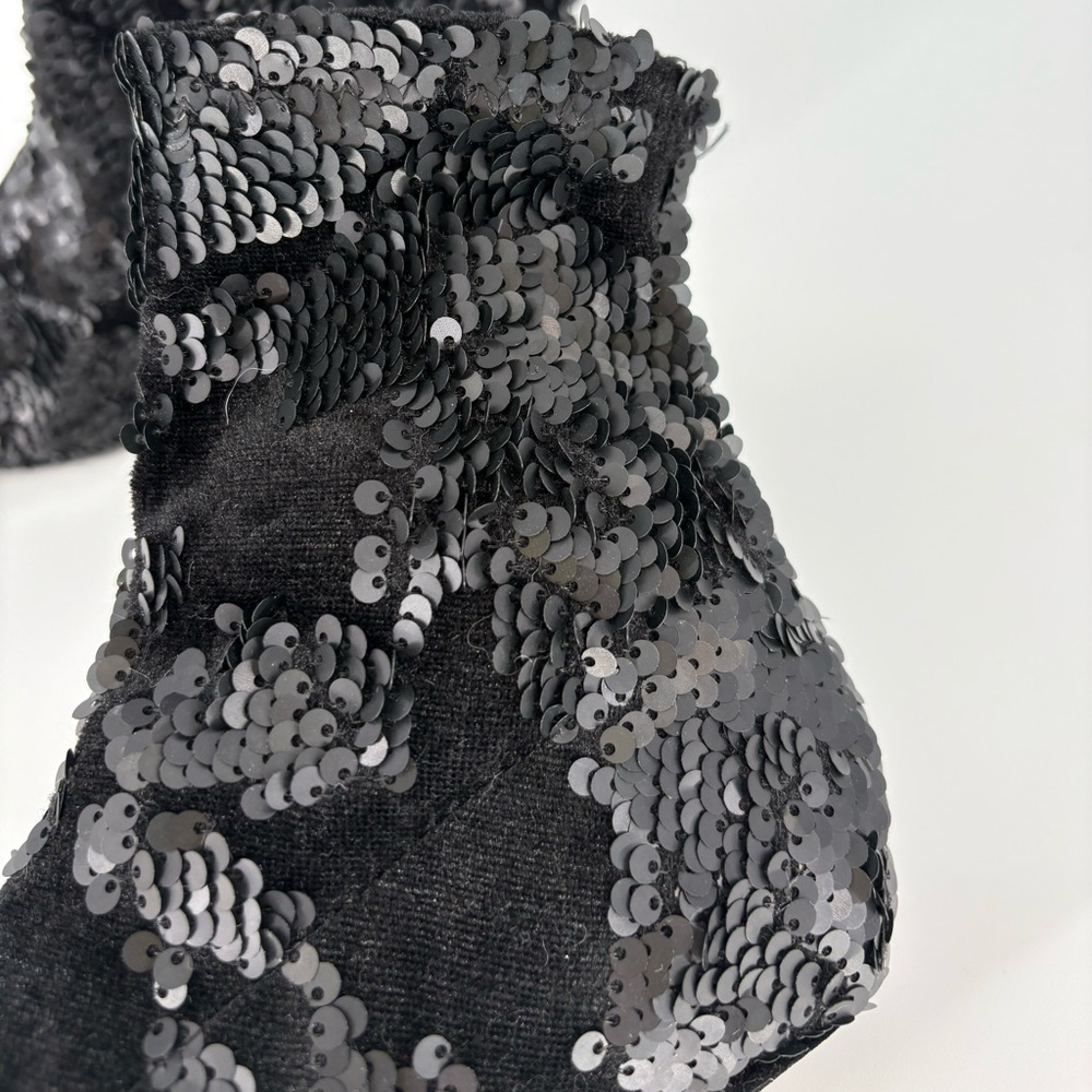 ZARA Velvet and Sequin Ankle Boot - Picture 10 of 16